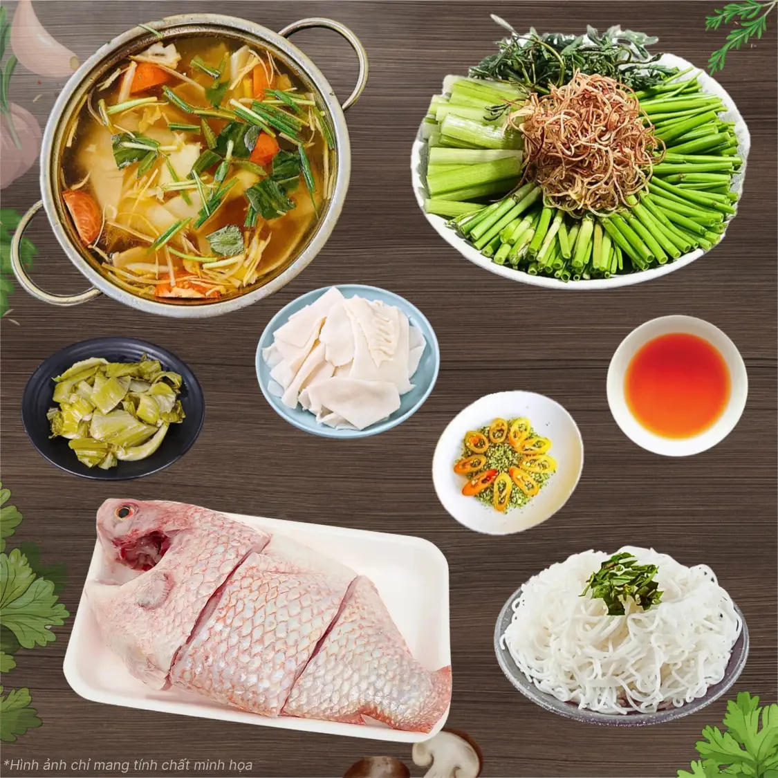 Hình ảnh Lẩu cá diêu hồngnấu măng chua, cải chua