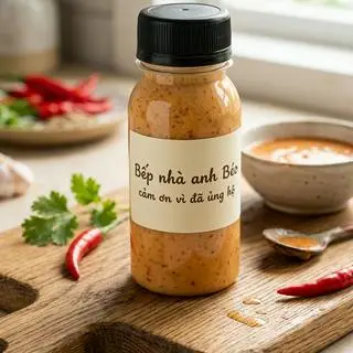 Hình ảnh sốt chấm gà(chai) nhà làm 