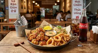 Hình ảnh Combo gà rán + mực chiên 3p