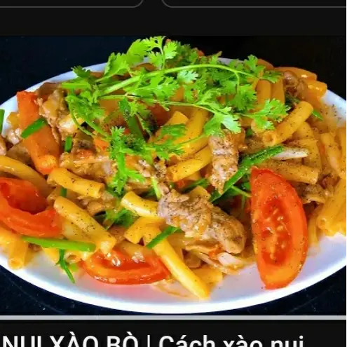 Hình ảnh nui xào bò 