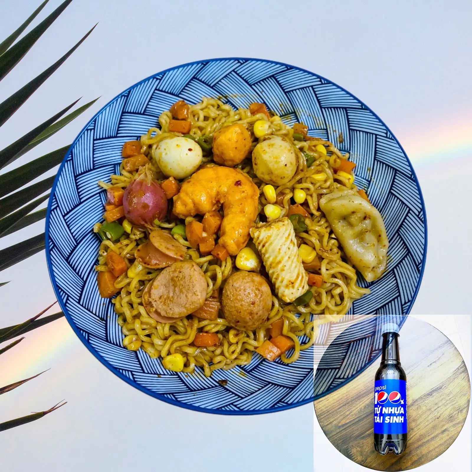 Hình ảnh Combo Mì Trộn Thập Cẩm Nhiều Mì + Nước Ngọt