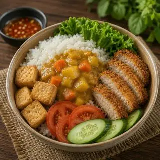 Hình ảnh Cơm Cà ri Gà Chay