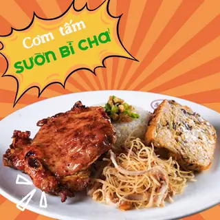 Hình ảnh Cơm sườn bì chả