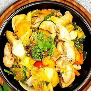Hình ảnh Dồi trường xào cải chua