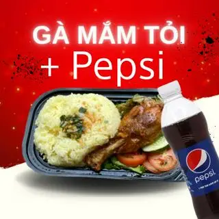Hình ảnh Cơm Gà Mắm Tỏi + Coca-Cola 