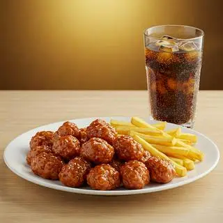 Hình ảnh COMBO 4: Combo Gà Viên Popcorn Sốt HQ + Món Ăn Kèm + Nước