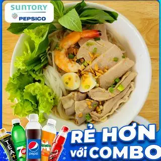 Hình ảnh Combo Hủ Tiếu Nước Thập Cẩm - size Lớn + Pepsi