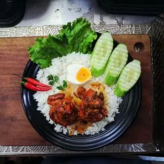 Hình ảnh Cơm Trắng+đùi xá xíu