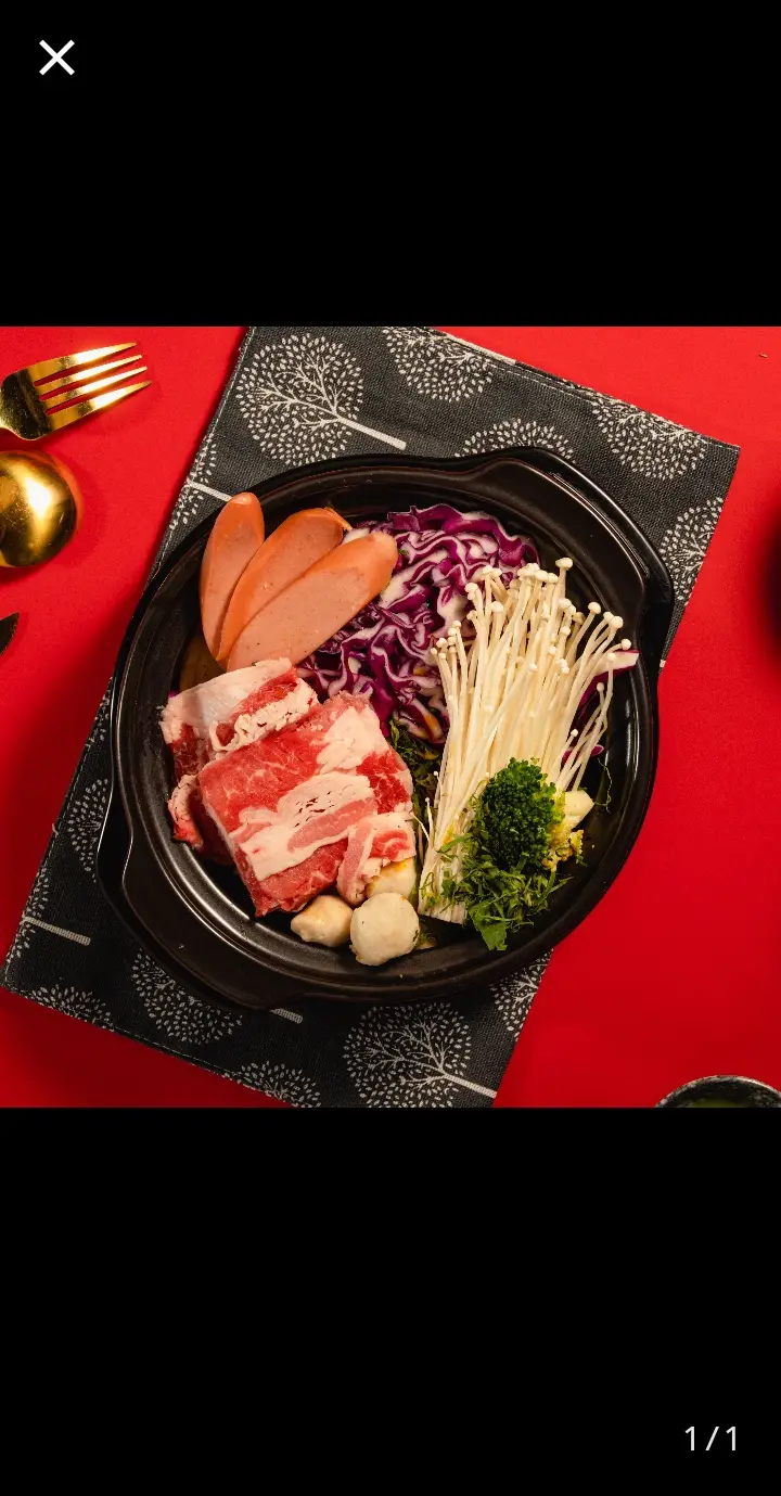 Hình ảnh Mì Kim Chi Bò Mỹ xúc xích cá viên < bao gồm dụng cụ ăn uống >☺️☺️☺️