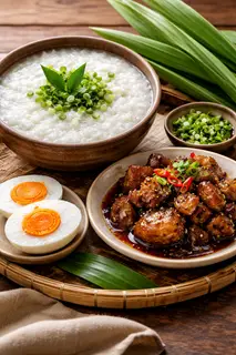 Hình ảnh Cháo trắng thịt kho