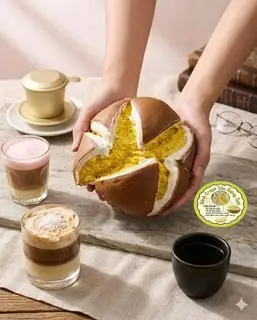 Hình ảnh Bánh Crepe Sầu riêng Cà phê muối -  14cm