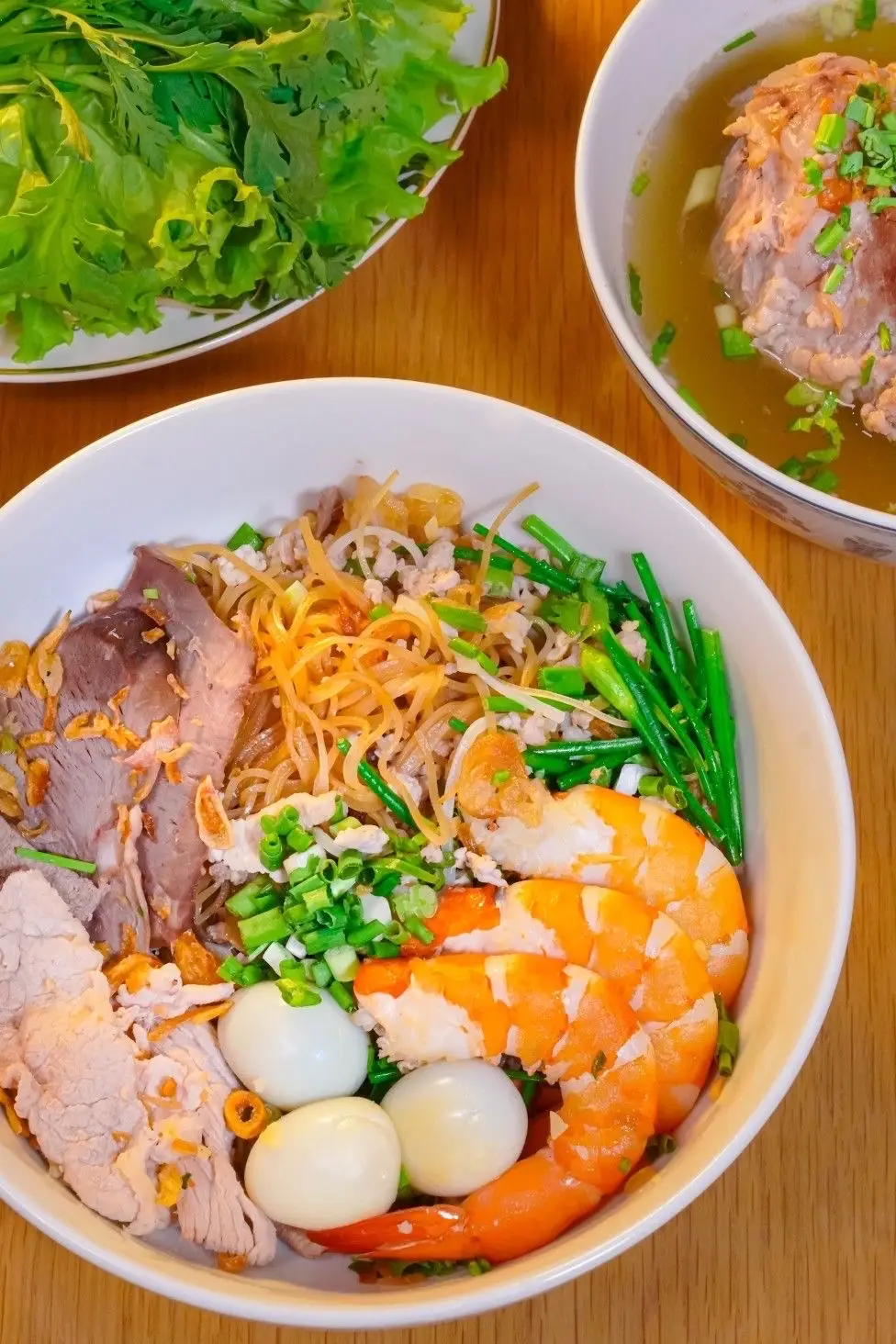 Hình ảnh Hủ Tiếu (khô) thượng hạng 3 tôm + 3 trứng + thịt tim+ thịt bằm