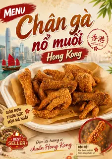 Hình ảnh Chân gà ( có xương) xóc muối Hongkong