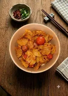 Hình ảnh Khoai trộn xúc xích