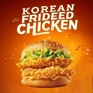 Hình ảnh Hamburger Hai Tầng Đùi Gà