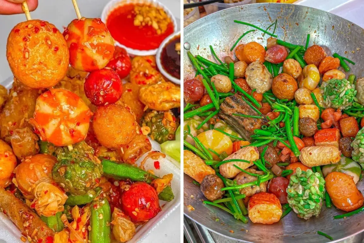 Hình ảnh mẹt viên chiên mắm tỏi đậm vị size L