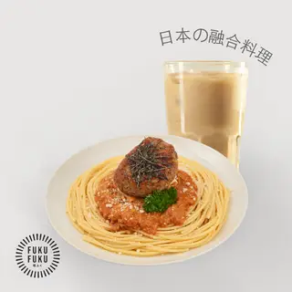 Hình ảnh Mỳ Spicy Mapo Meatball Pasta và Hồng Trà Sữa