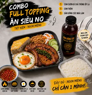 Hình ảnh Combo Full Topping – No Căng Bụng