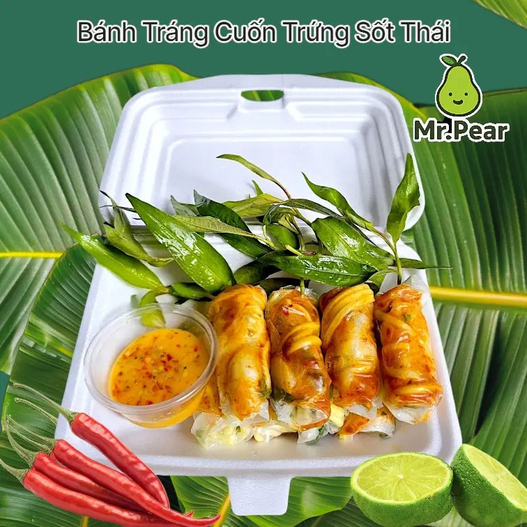 Hình ảnh Bánh Tráng Cuốn Sốt Thái (CUỐN)
