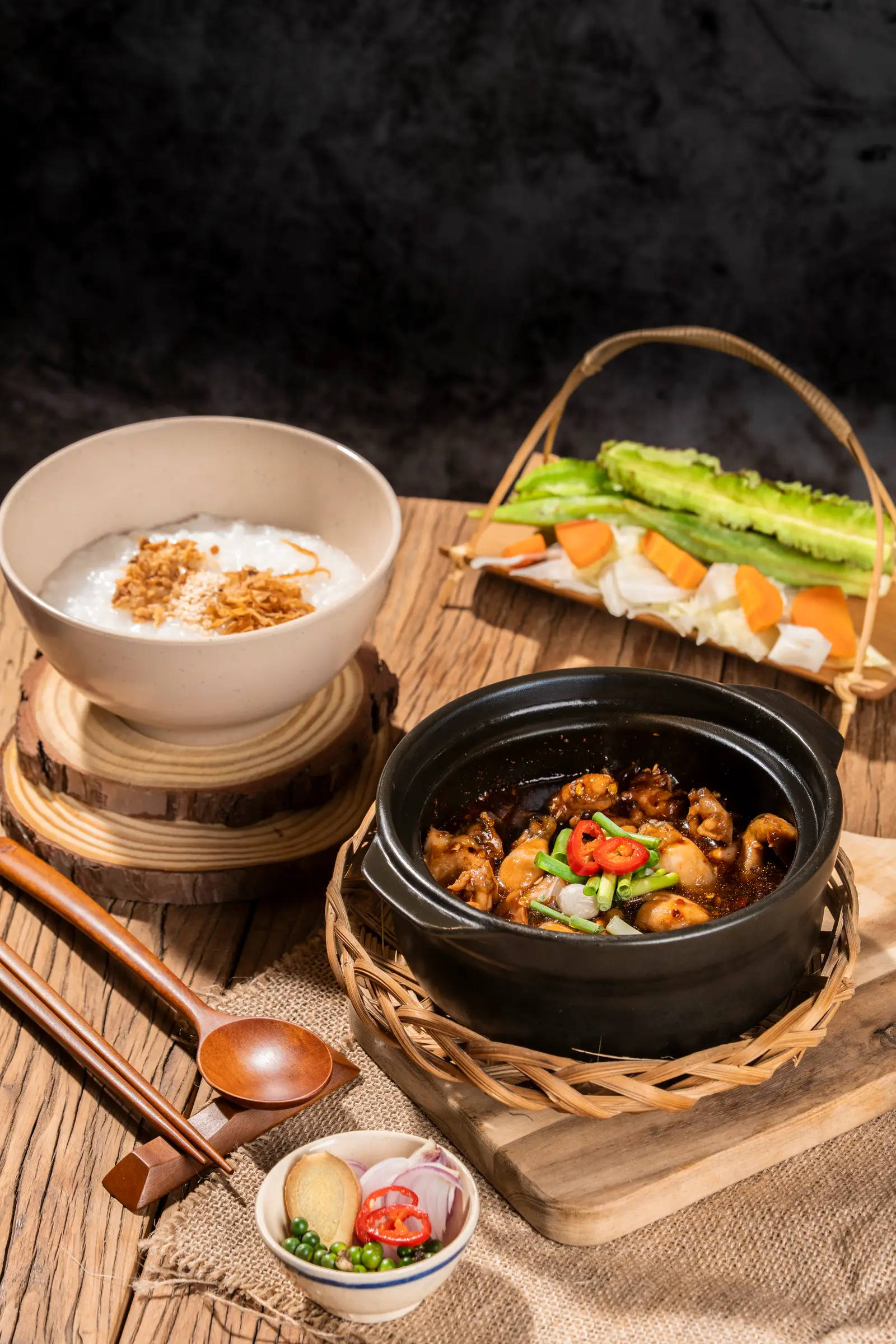 Hình ảnh Combo 1 - 1 Phần Ếch (1 con) - 1 Tô Cháo -1 Phần Rau