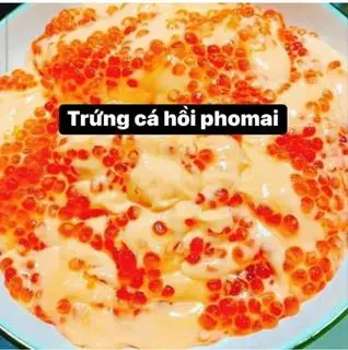 Hình ảnh cháo trứng cá hồi sốt phô mai size M