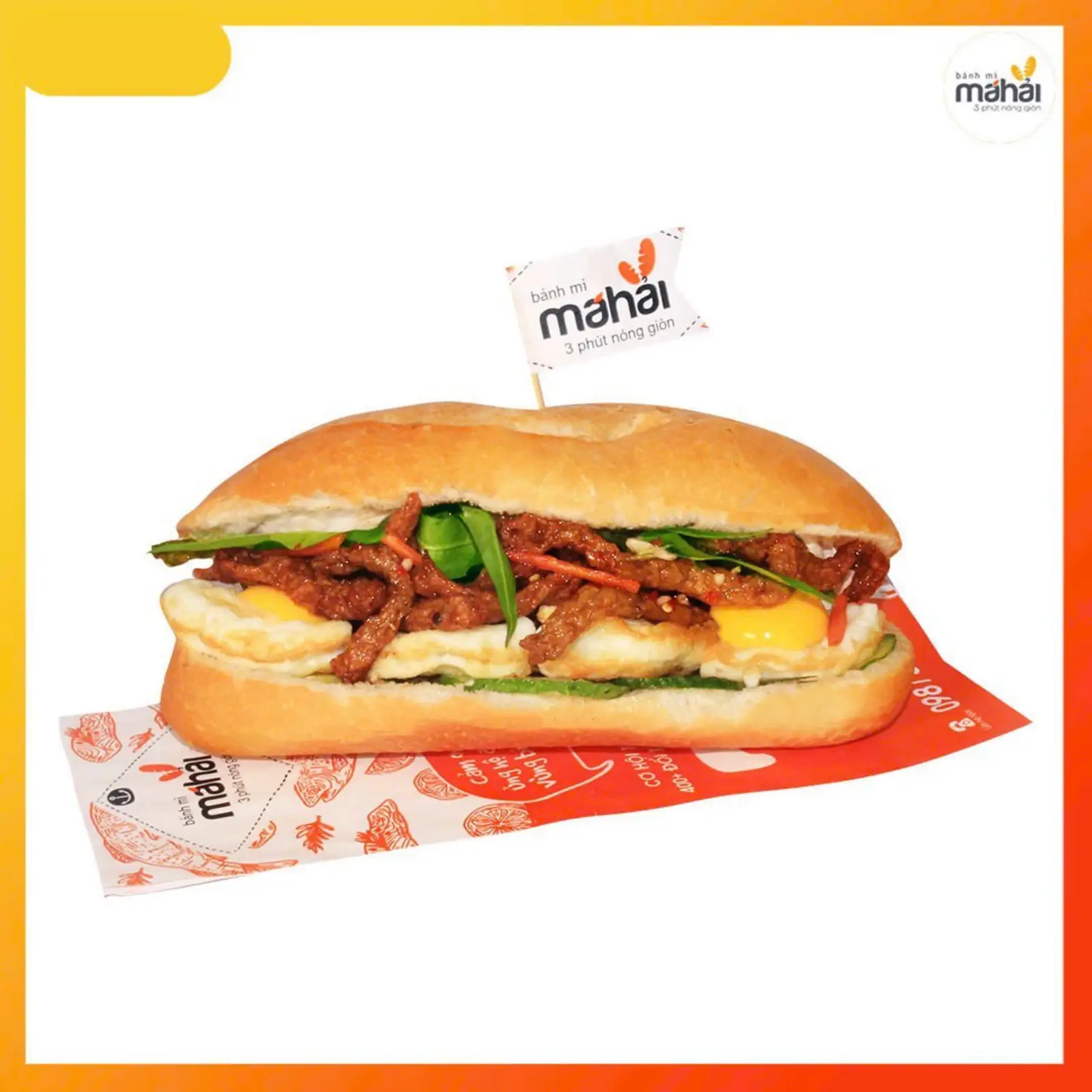 Hình ảnh Bánh mì chả cá trứng