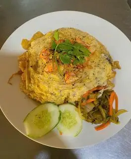 Hình ảnh cơm tôm phủ trứng