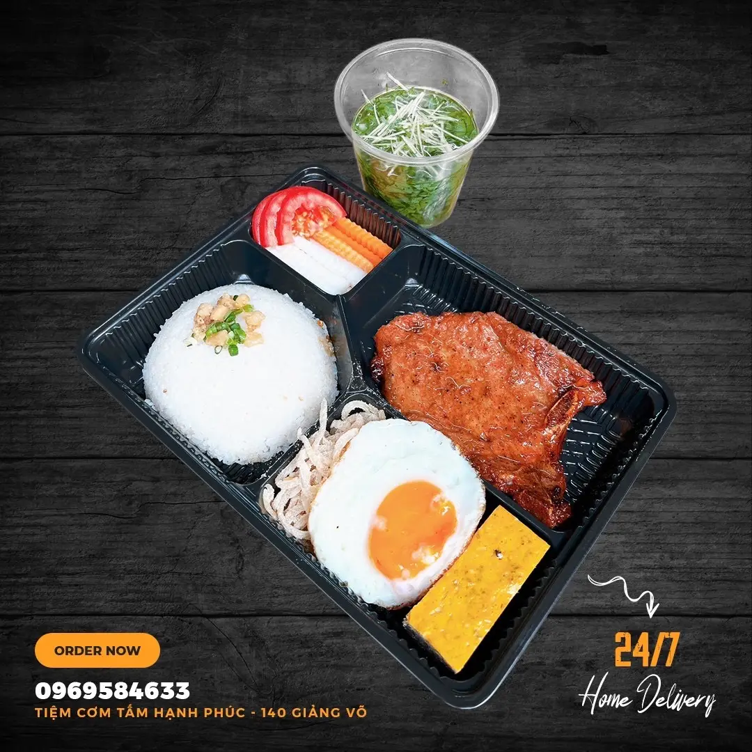 Hình ảnh Cơm Tấm Sườn Cotlet Nướng + Bì Chả Trứng