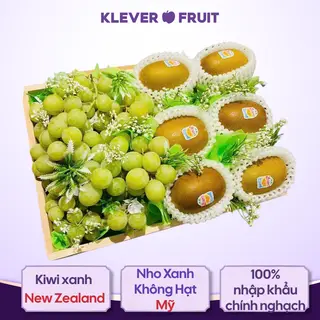 Hình ảnh Khay Quà Trái Cây Sắc Ngọc - Khay gỗ - Gift Set Hamper - Klever Fruit