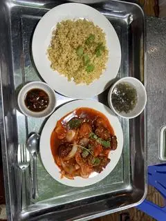 Hình ảnh Cơm sườn xào chua ngọt