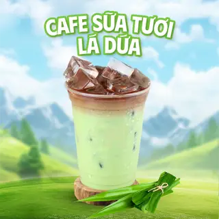 Hình ảnh Cà Phê Sữa Tươi Lá Dứa