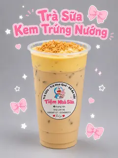 Hình ảnh Trà sữa kem trứng dừa nướng size L
