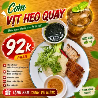 Hình ảnh CƠM VỊT QUAY + HEO QUAY ( TẶNG KÈM CANH + TRÀ TẮC )