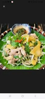 Hình ảnh gỏi  gà +cháo 1 nguoi an