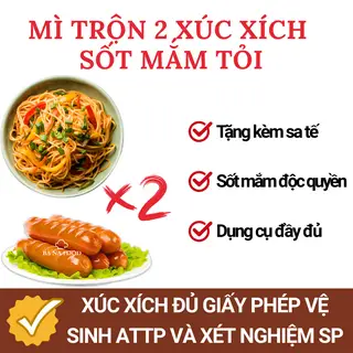 Hình ảnh Mì trộn 2 xúc xích Đức sốt mắm tỏi