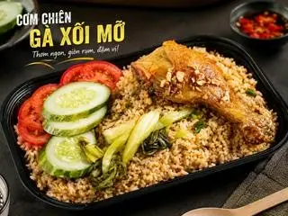 Hình ảnh Cơm Gà Xối Mỡ ( Đùi góc tư lớn ) + Súp ( Chai nước sâm )