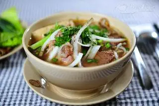 Hình ảnh bún bò tái gân 