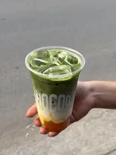 Hình ảnh Matcha latte đào