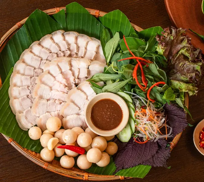 Hình ảnh Thịt Luộc Cà Muối Mắm Tôm