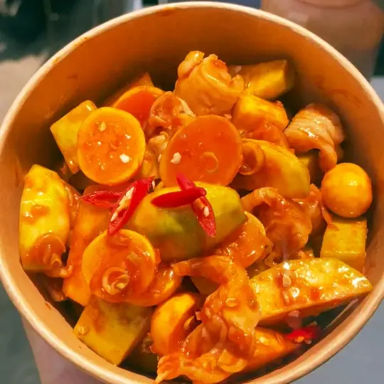 Hình ảnh Mix Chân gà + Trứng Non SỐT THÁI