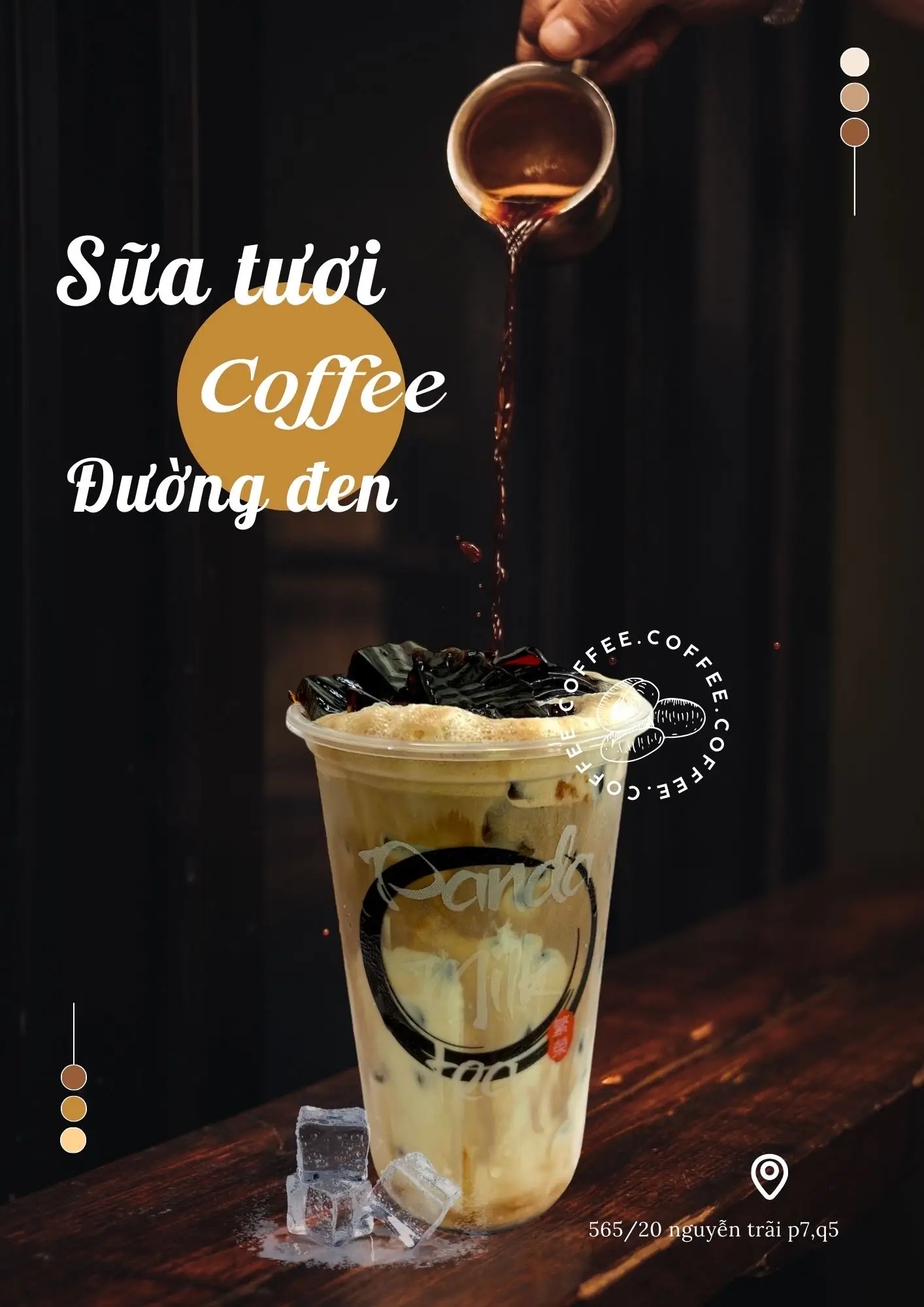 Hình ảnh Sữa Tươi Coffee Đường Đen