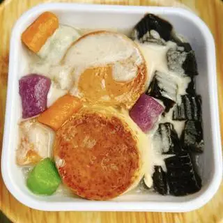 Hình ảnh Bánh flan khoai dẻo sương sáo cốt dừa