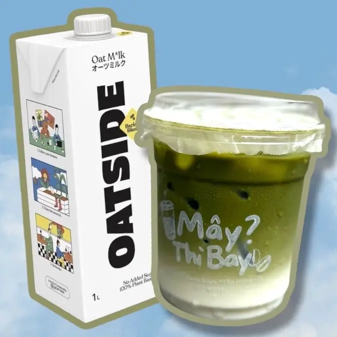 Hình ảnh matcha latte oatside