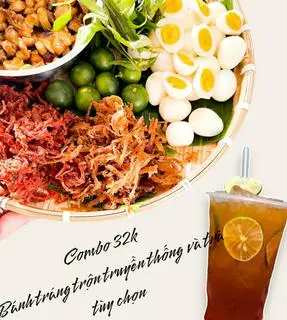 Hình ảnh Bánh Tráng Trộn Truyền thống +1 Ly trà