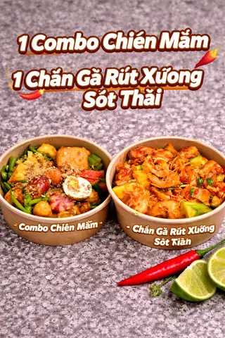 Hình ảnh 1 Combo Chiên Mắm + 1 Chân Gà Rút Xương Sốt Thái