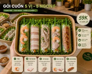 Hình ảnh Combo gỏi cuốn 4 vị