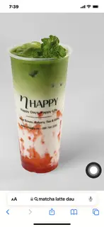 Hình ảnh Matcha latte dâu ly 700ml