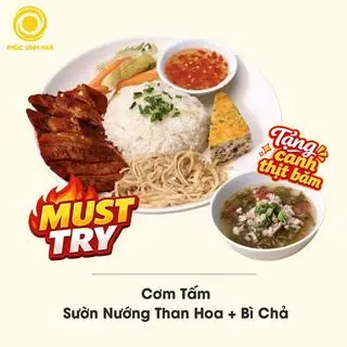 Hình ảnh Cơm tấm sườn nướng than hoa - bì chả