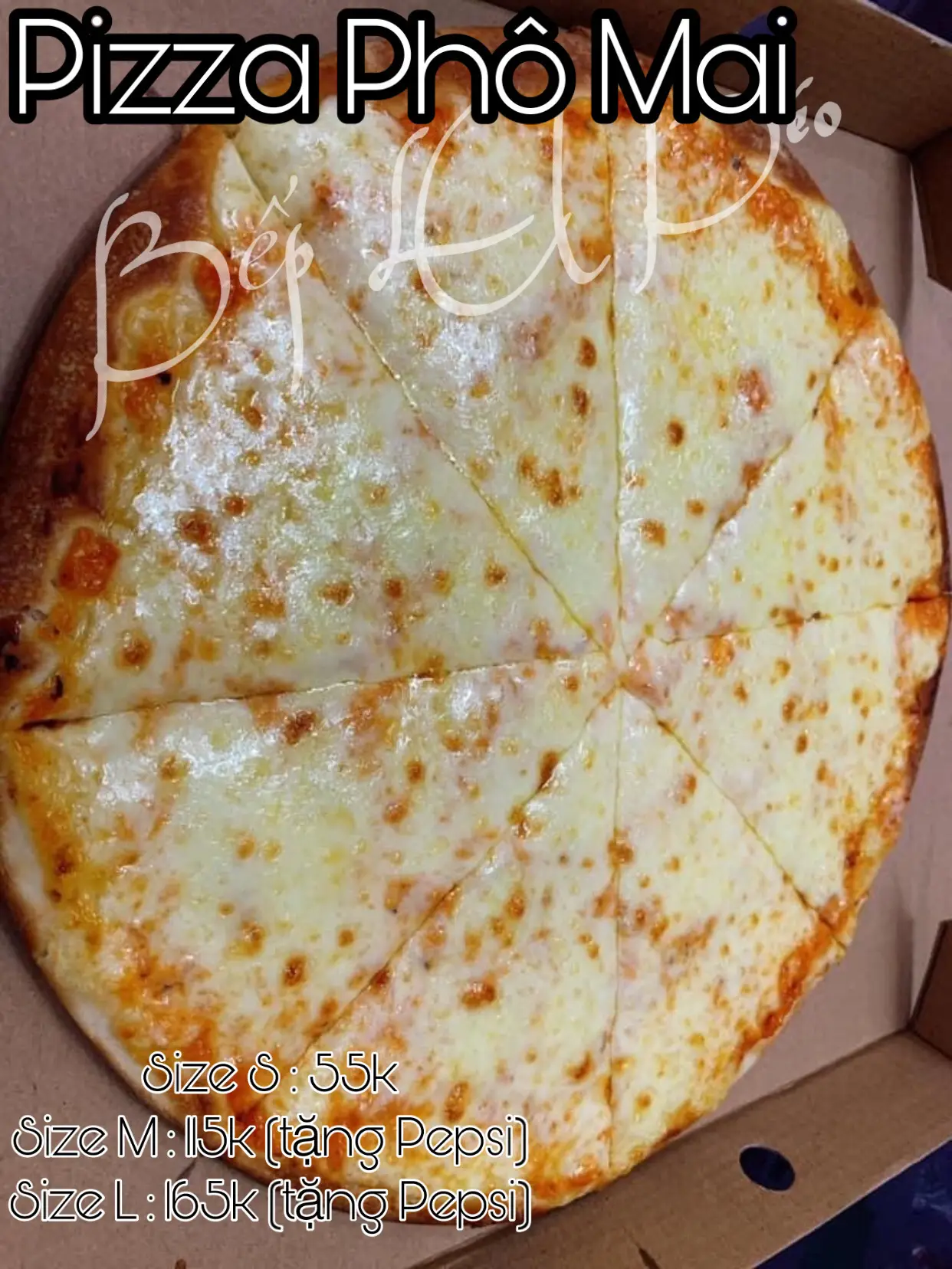 Hình ảnh Pizza Phô mai (30cm) Tặng Pepsi