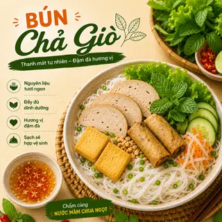 Hình ảnh Bún chả giò 